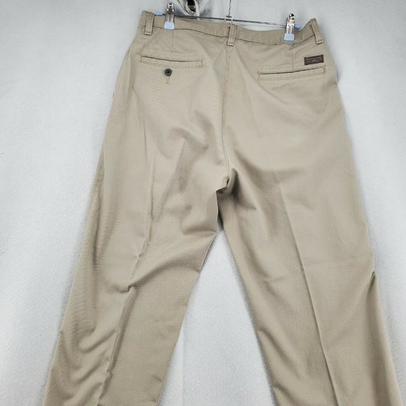 LEE Pants Men's Straight Leg Flat Front 100% Cotton Chinos Brown 33/30 - Picture 9 of 11